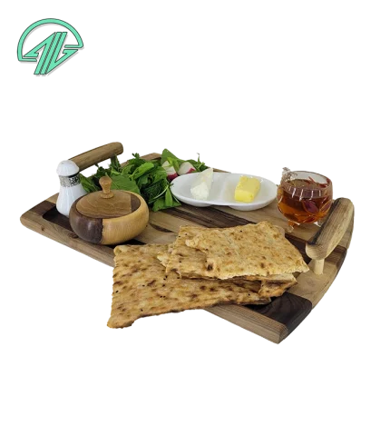 سینی مستطیلی -چوب گردو - دسته چوبی- 5103