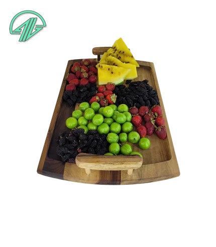 سینی مستطیلی -چوب گردو - دسته چوبی- 5103