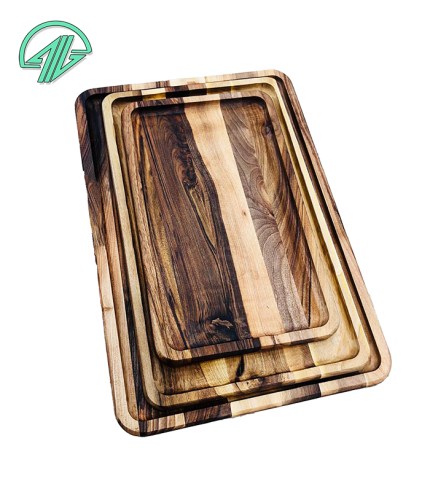 سینی سه تکه - چوب گردو- بدون دسته مستطیلی-5104