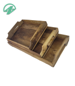 سینی سه تکه _چوب گردو_ مربعی - 5105 - Image 2