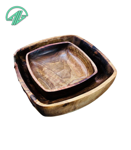 ظرف پذیرایی یک تکه چوب گردو -5203